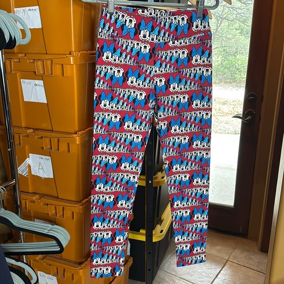 NEW Lularoe OS One Size Disney Minnie Mouse Leggings Size  2-10 - Picture 1 of 5
